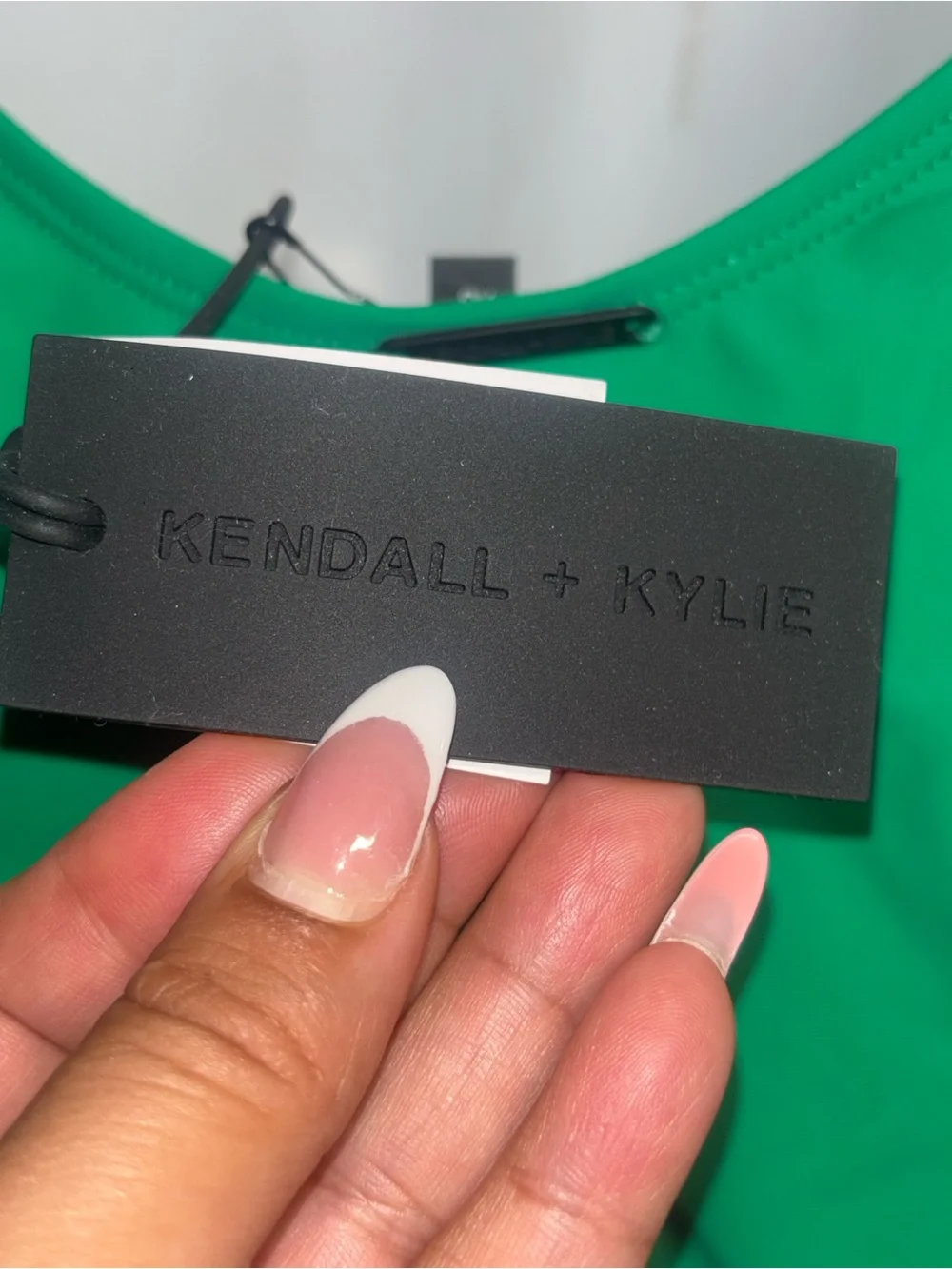 Kendall + Kylie Bright Green Scoop Neck One-Piece Swimsuit NWT Size XS